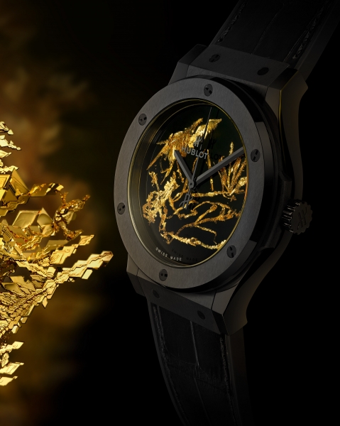 Hublot создал часы с золотыми кристаллами внутри