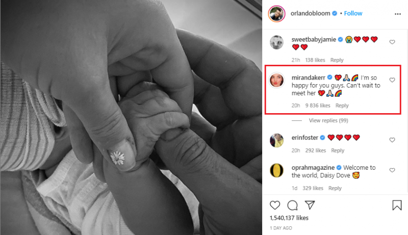 Экс-жена Орландо Блума поздравила его с рождением дочери: "Так рада за вас"