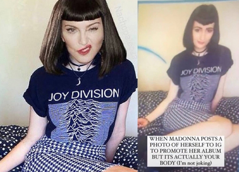 Мадонна украла фото незнакомки и "прифотошопила" свое лицо. Обман раскрылся