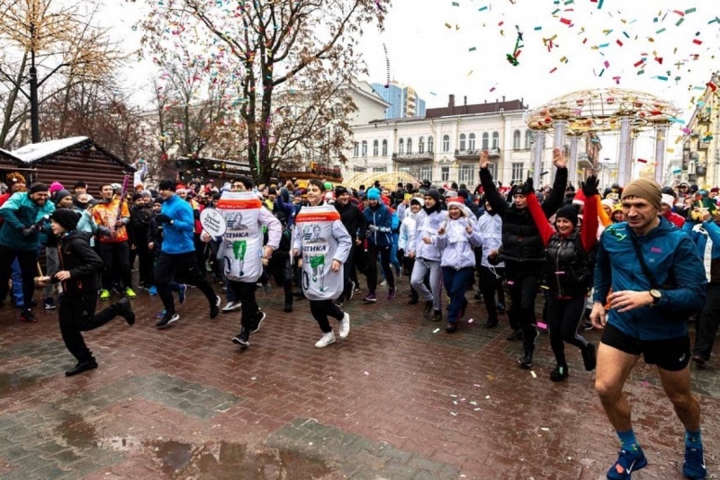 Более полутора тысяч ростовчан вышли 1 января на утренний забег